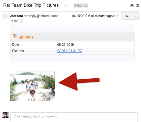 file attachments on forms