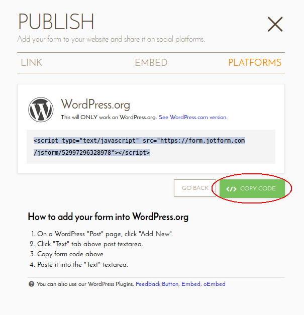 How to Embed Form to Wordpress Image 2 Screenshot 41