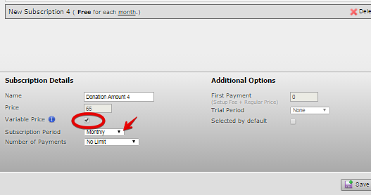 recurring donation