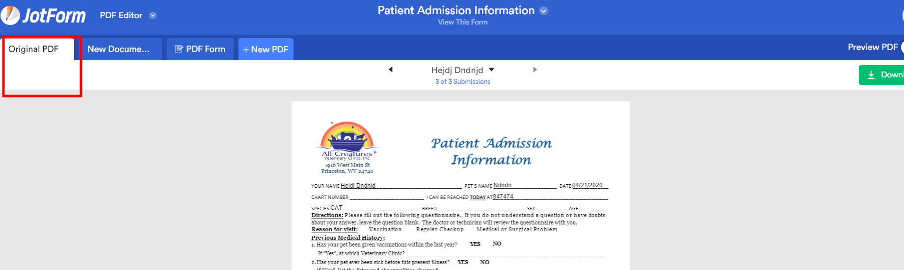 Editing/Replacing the Original PDF
