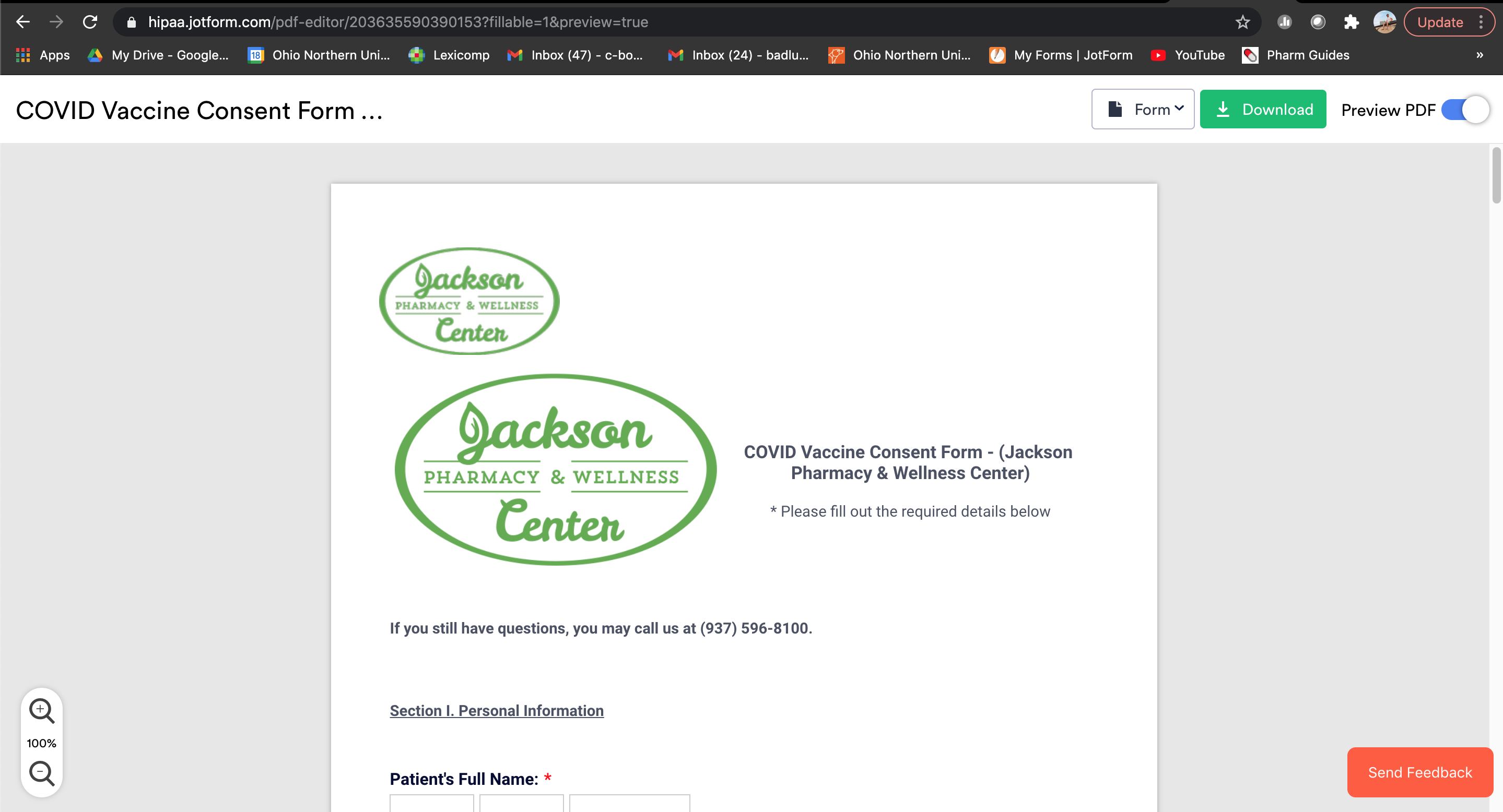 How can I download a survey/form as a PDF?