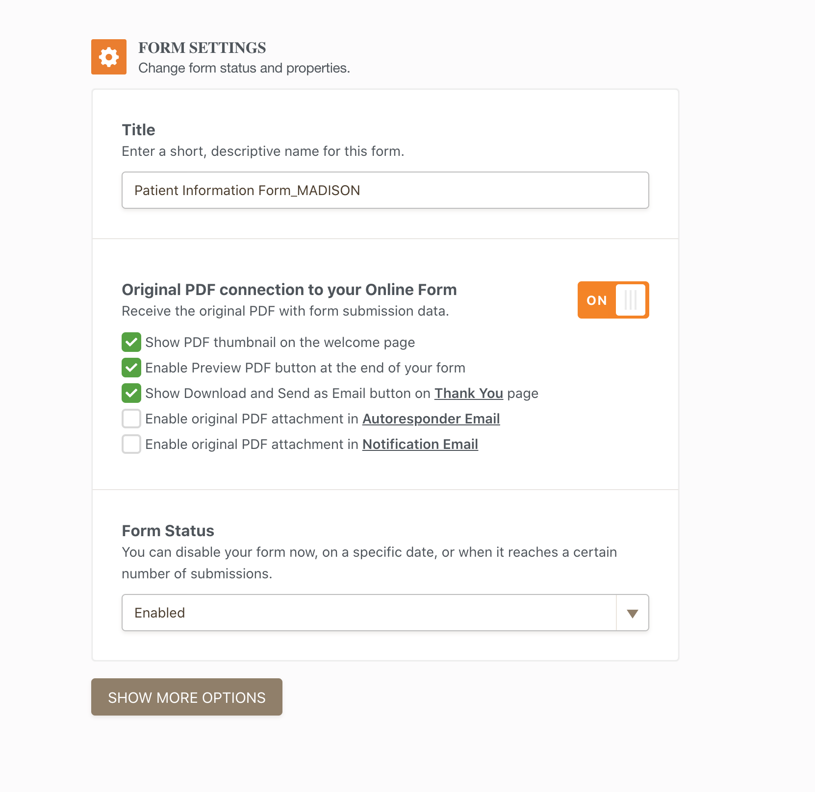 How to use the attached PDF form in the Smart PDF forms?
