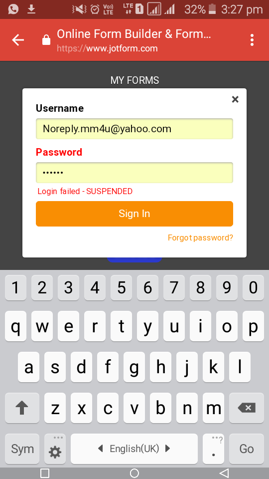 I am not able to login to account.