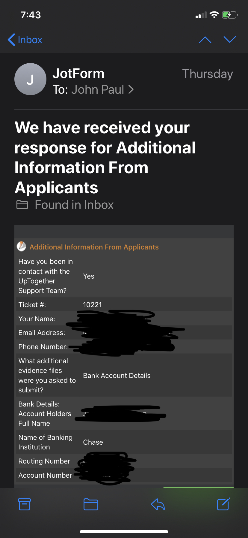 Additional information about my application