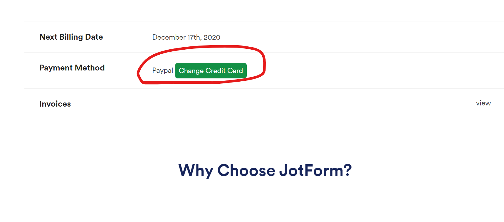 Change Billing Method From Paypal To Credit Card