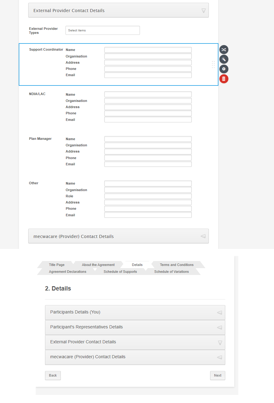 Widgets not displaying using section collapse