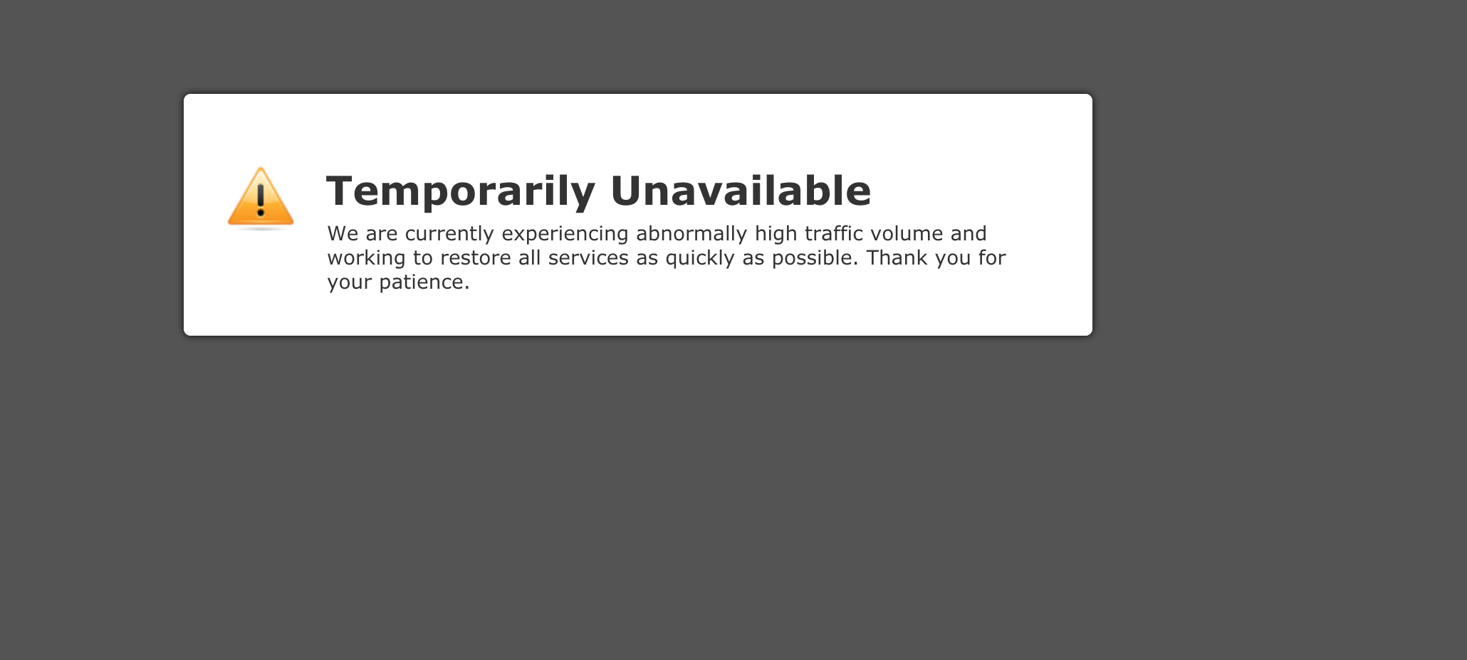 101] This website is temporarily unavailable