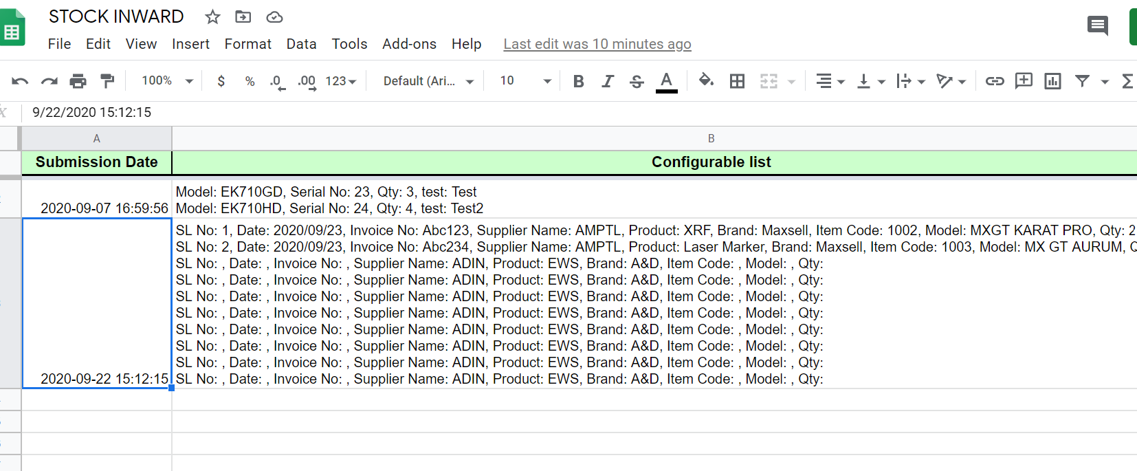 jotform google sheets