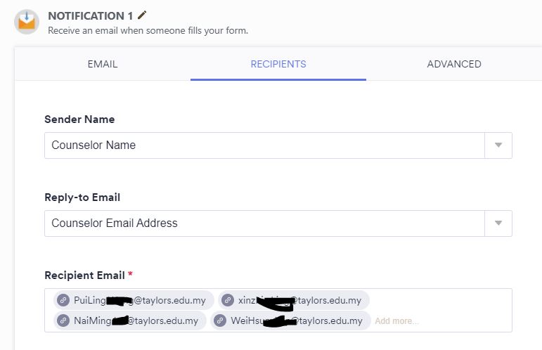 How to add the requester email into the notification recipient email list?