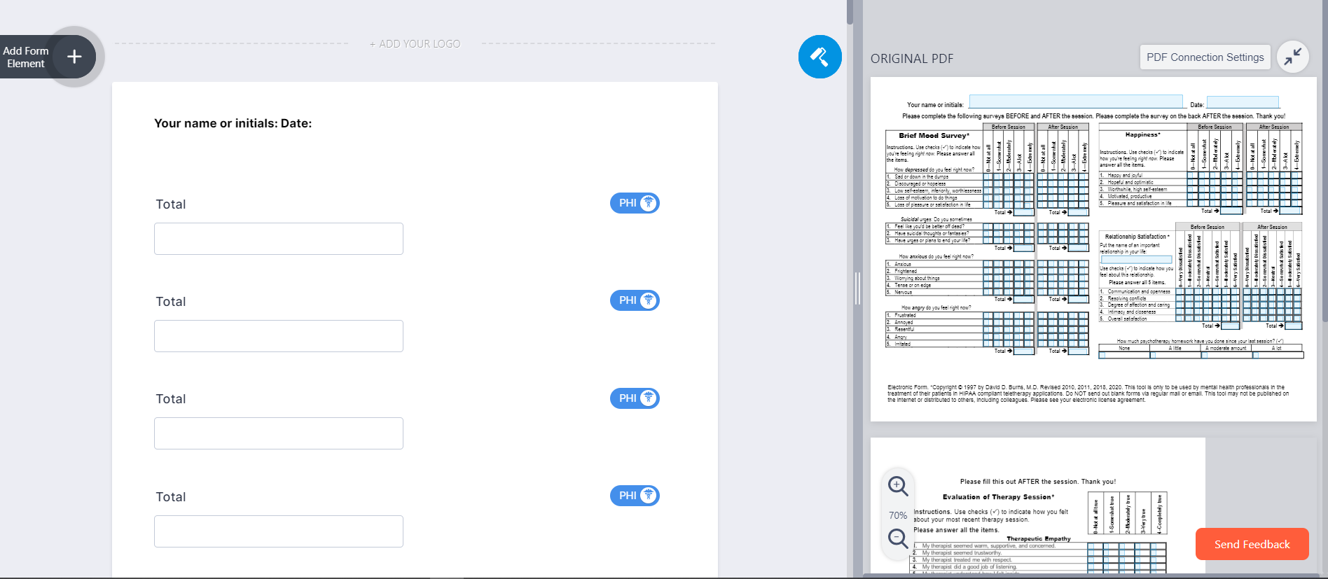 How to make smart PDF forms to have the same format as the Fillable PDF?