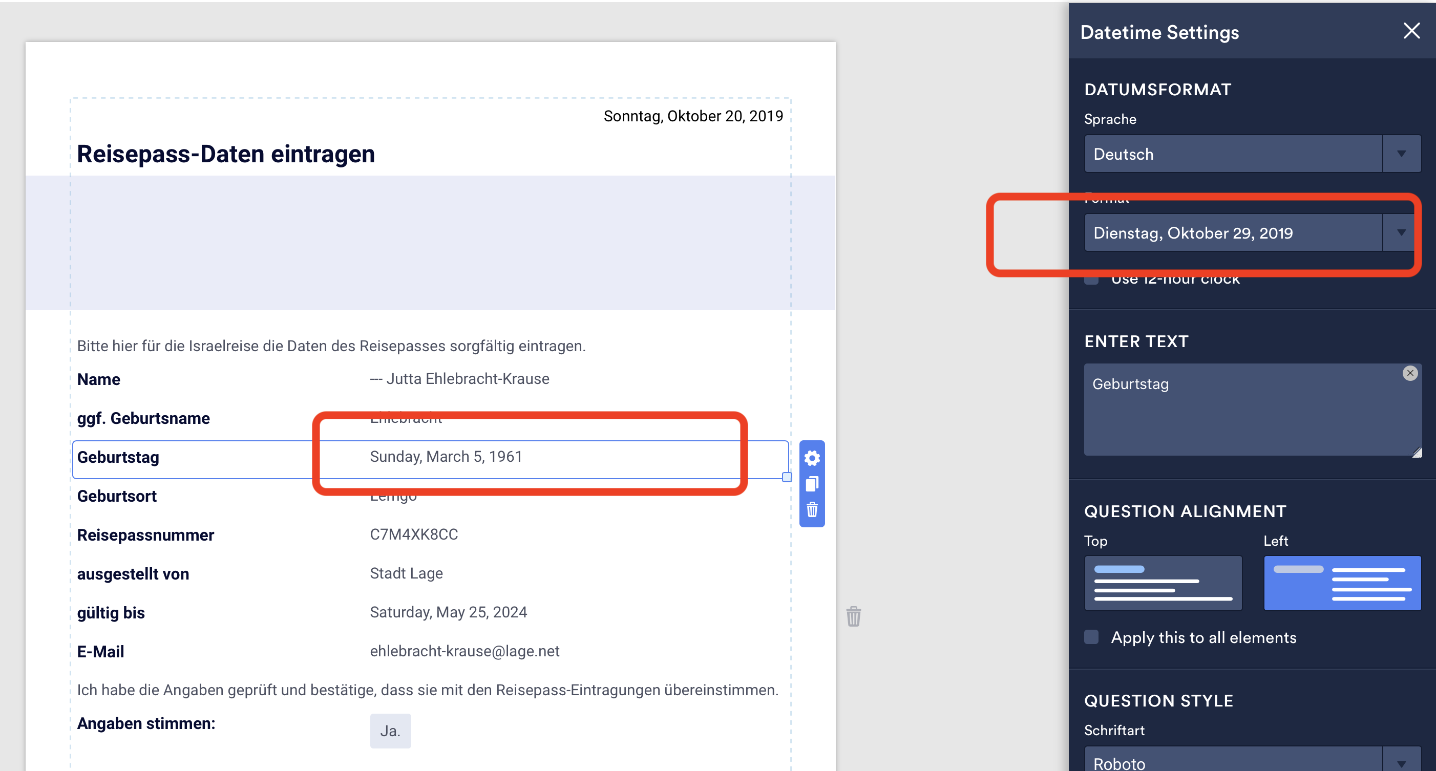 German Format In Pdfs