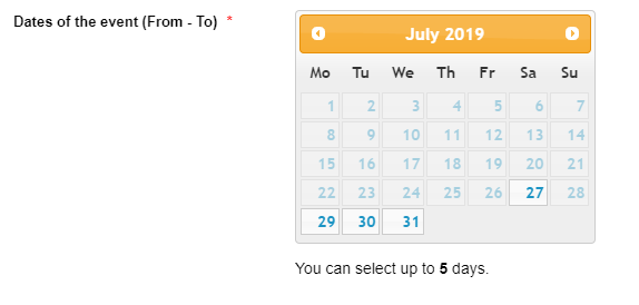 How to allow multiple date selection?