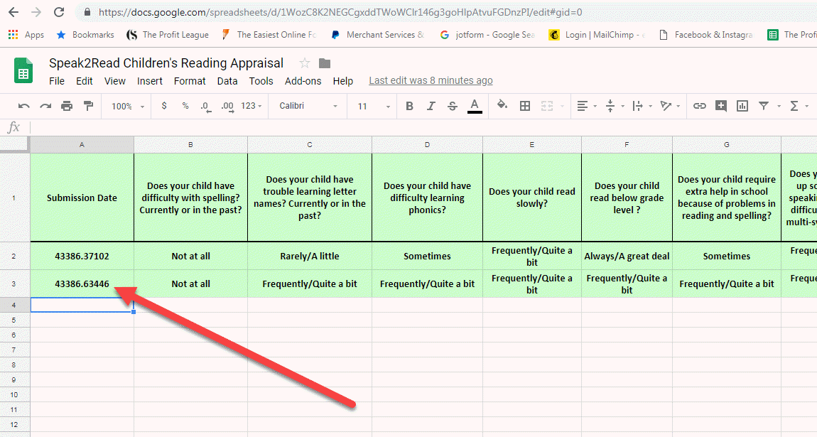 Google Sheets Integration Row format changed after modifications in