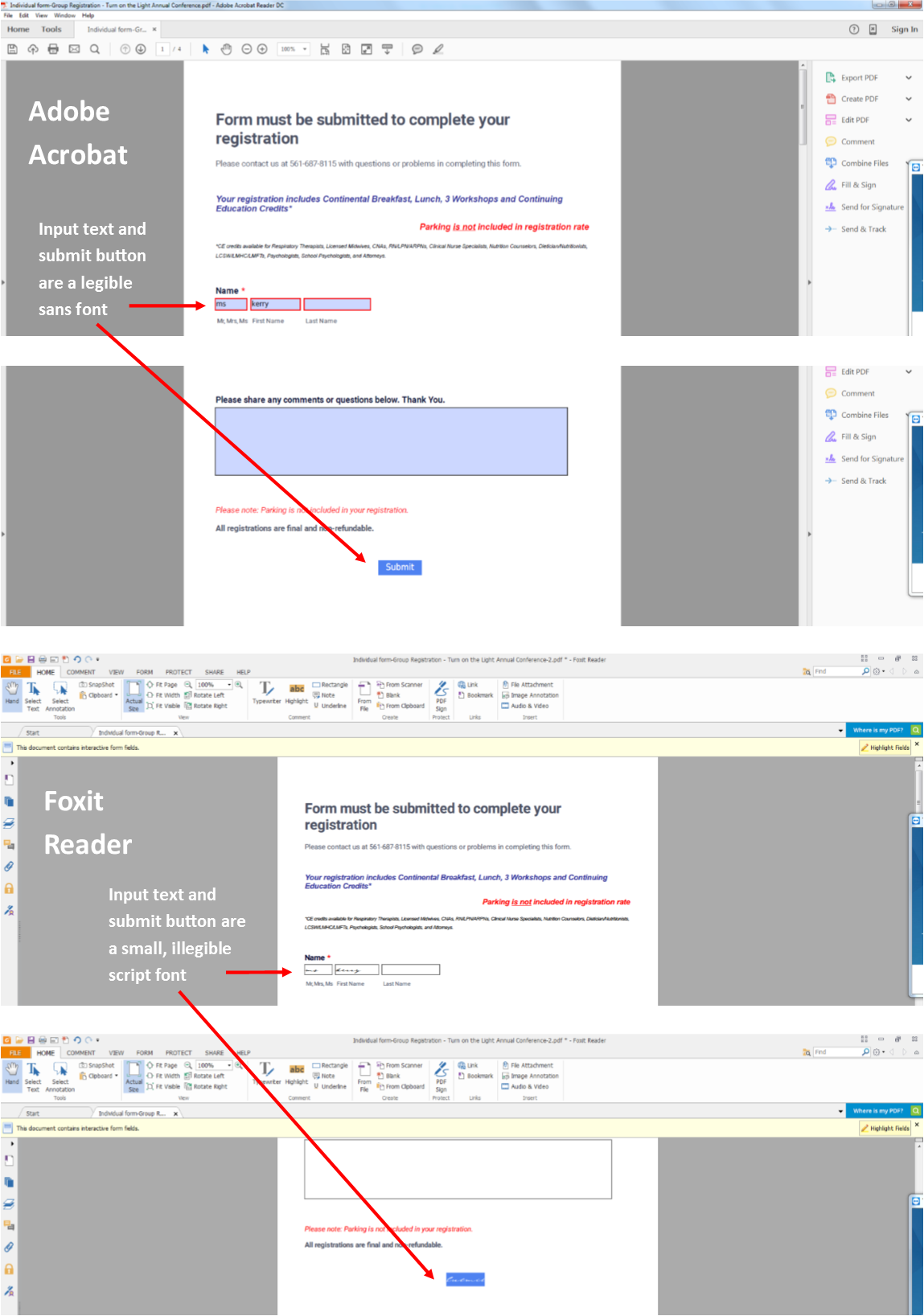 Can you set the input text font in a fillable PDF?