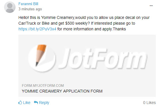 is jotform used for scams