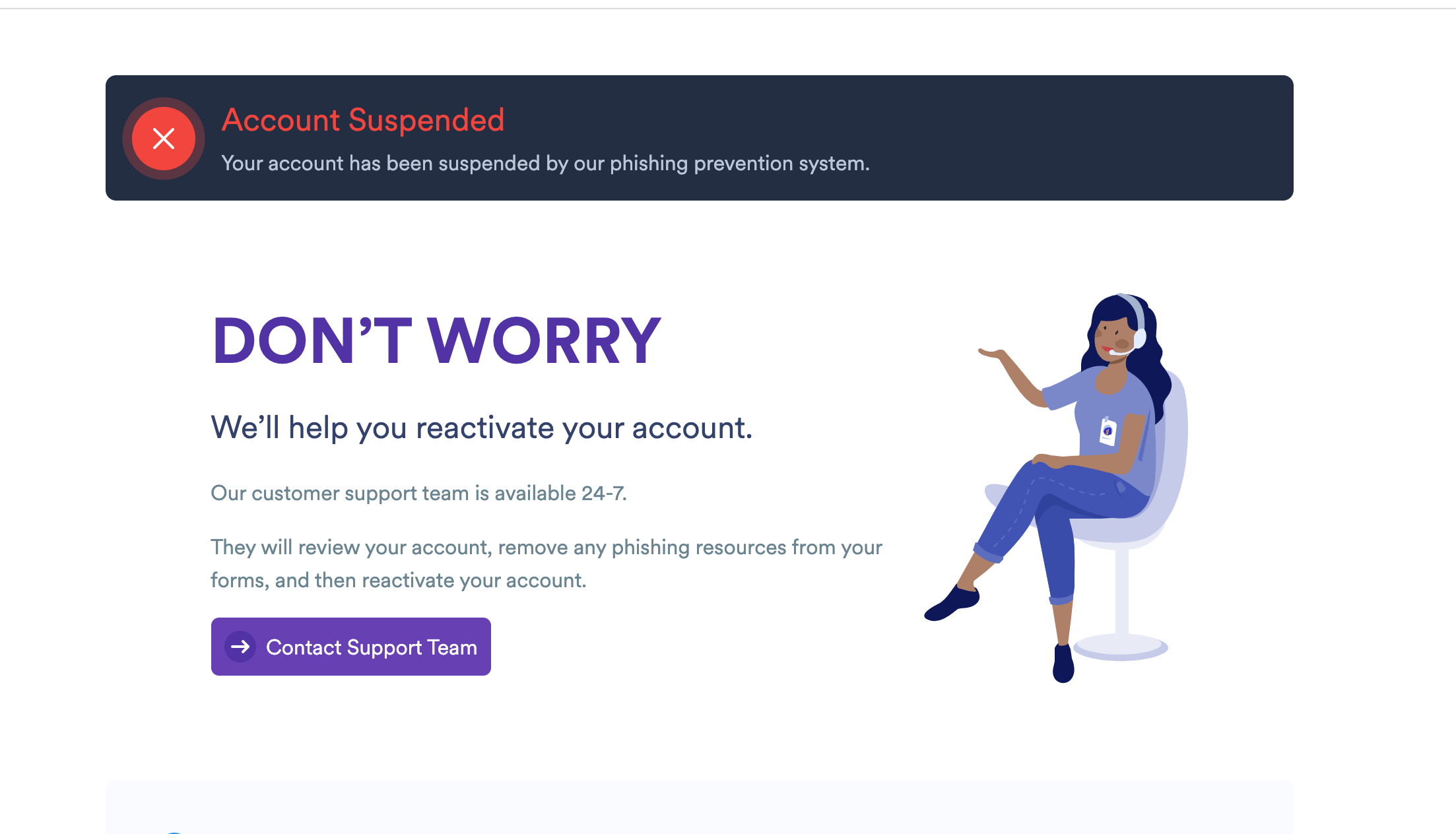 For more information contact. This account is suspended. Has been suspended перевод. His account has been suspended. Please try again later.