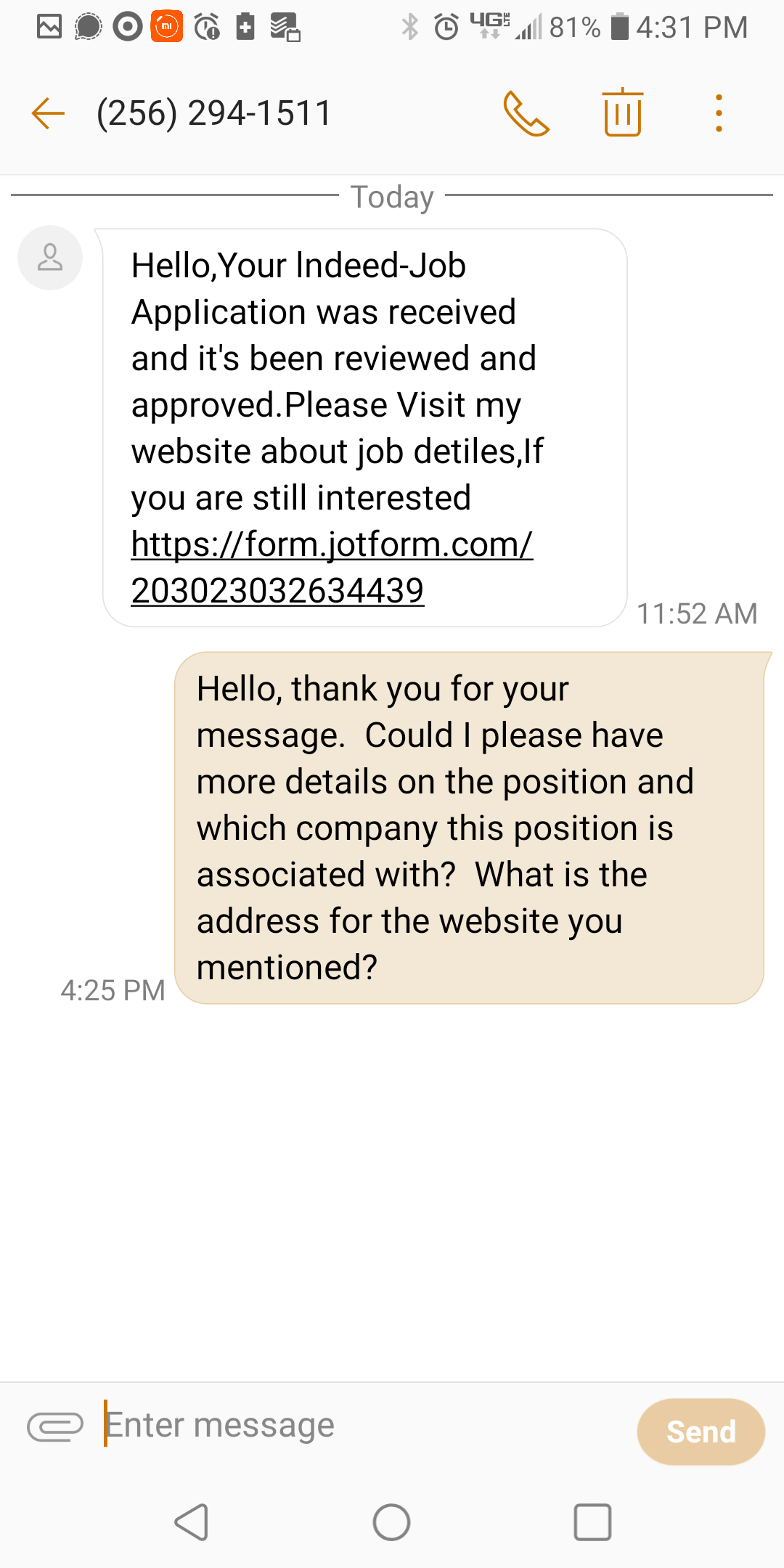 jotform job scams
