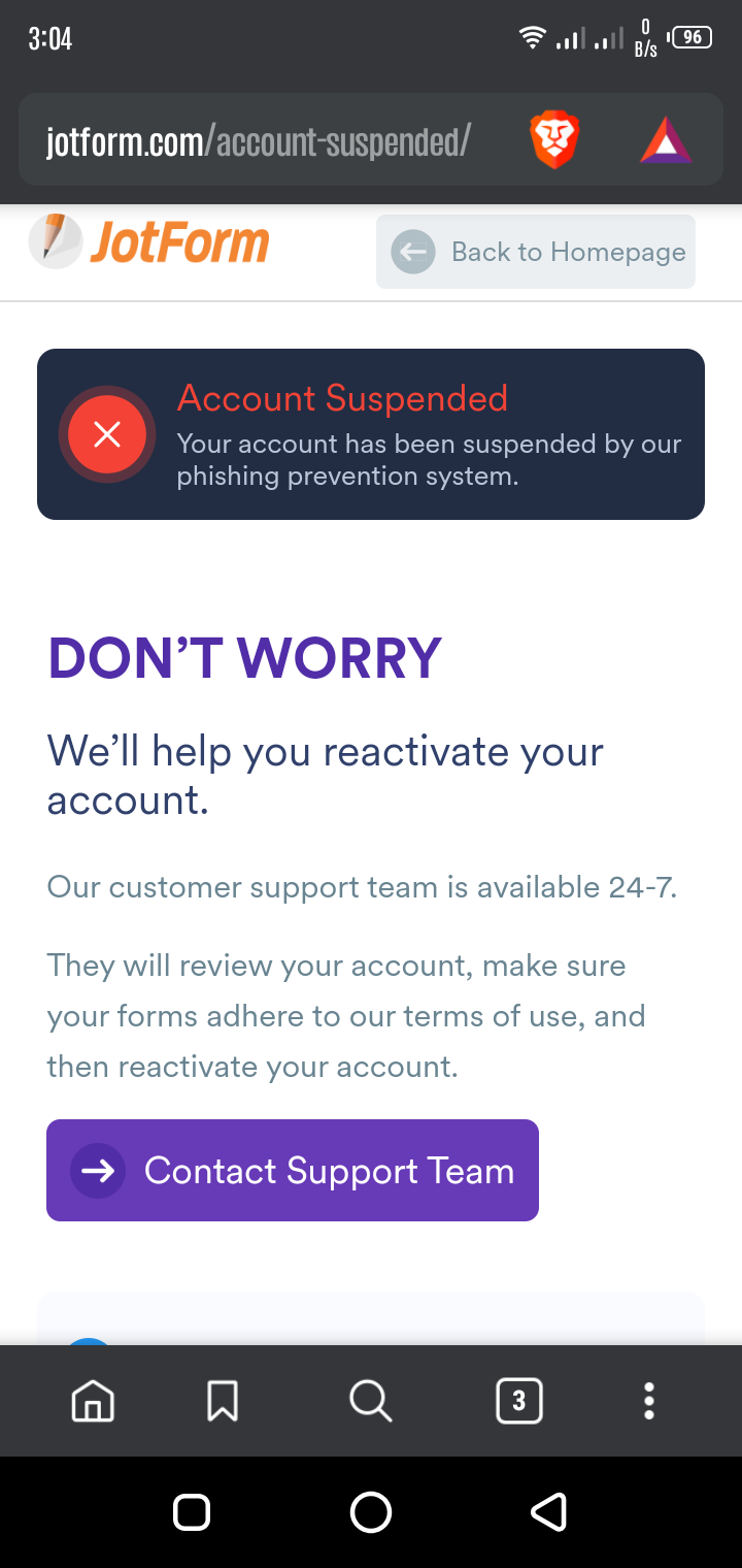  why is my account disabled 