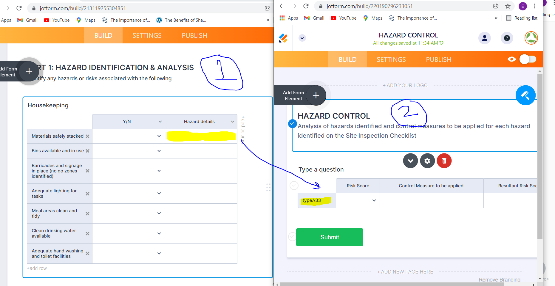 How do i select the form field to pre populate one form from from another?