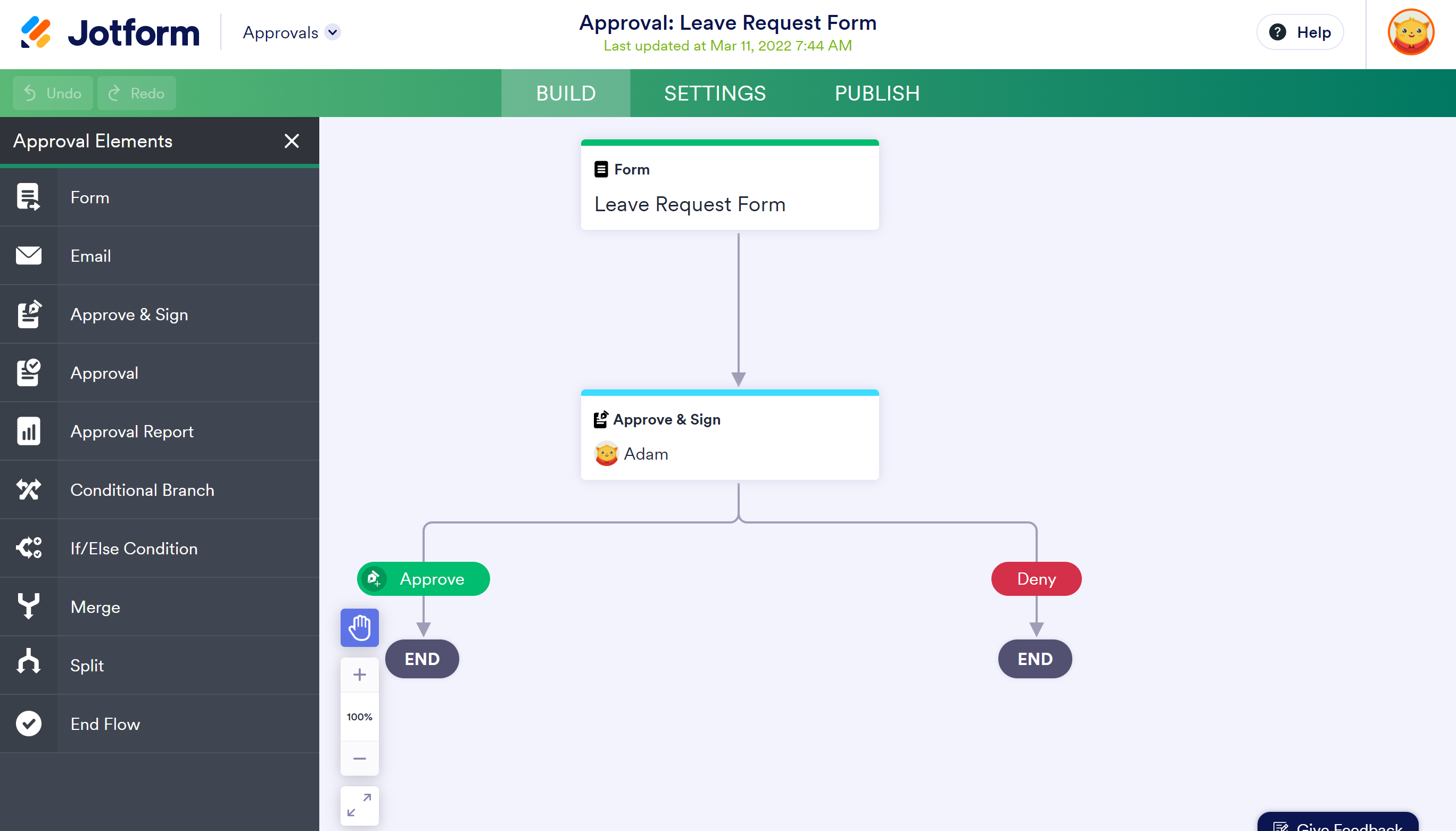 Approval Flow: Set up email element