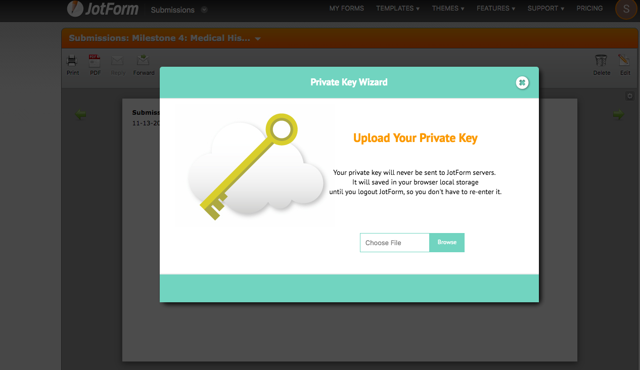 Why am I being asked to provide a decryption key?