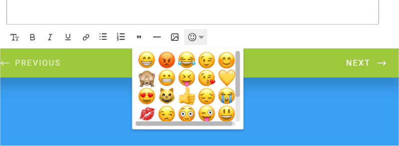 Long Text Entry Field: Emojis / emoticons don't work on 