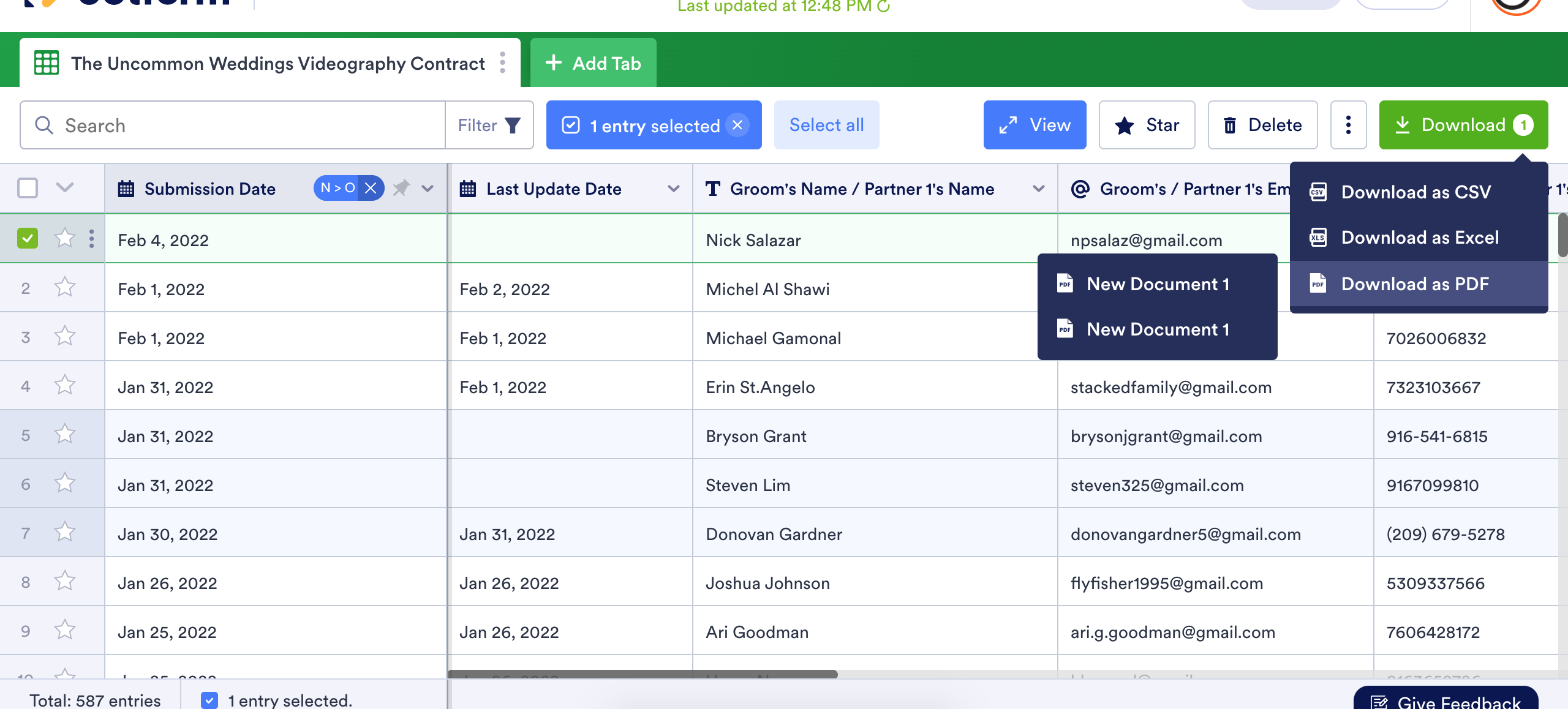 How to delete an old PDF file of a form?