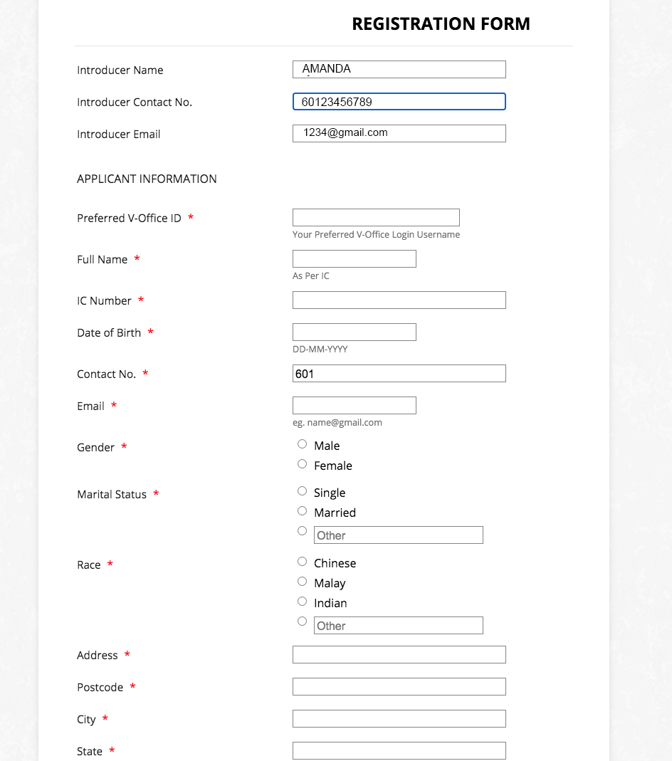 How can I create form as referral link?