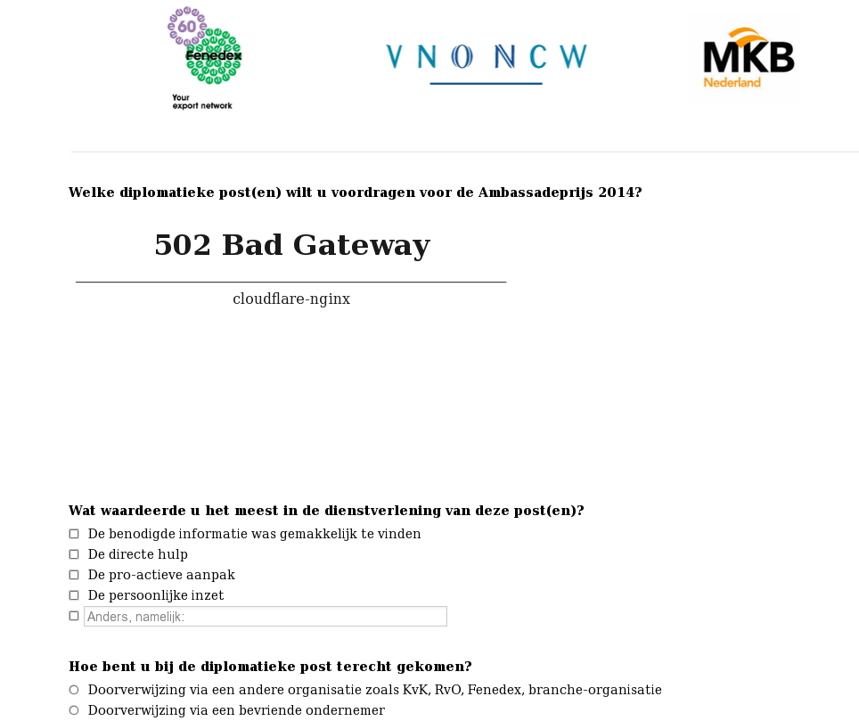 502 bad gateway error for Configurable List widget
