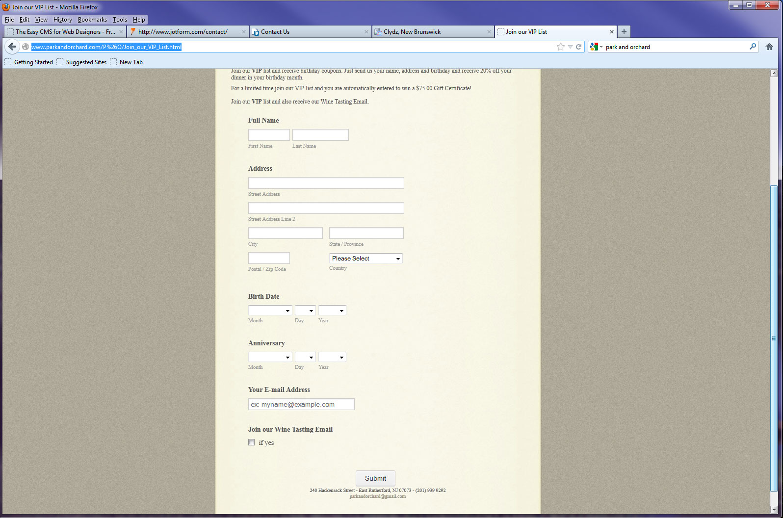 Why is my submit form not working 