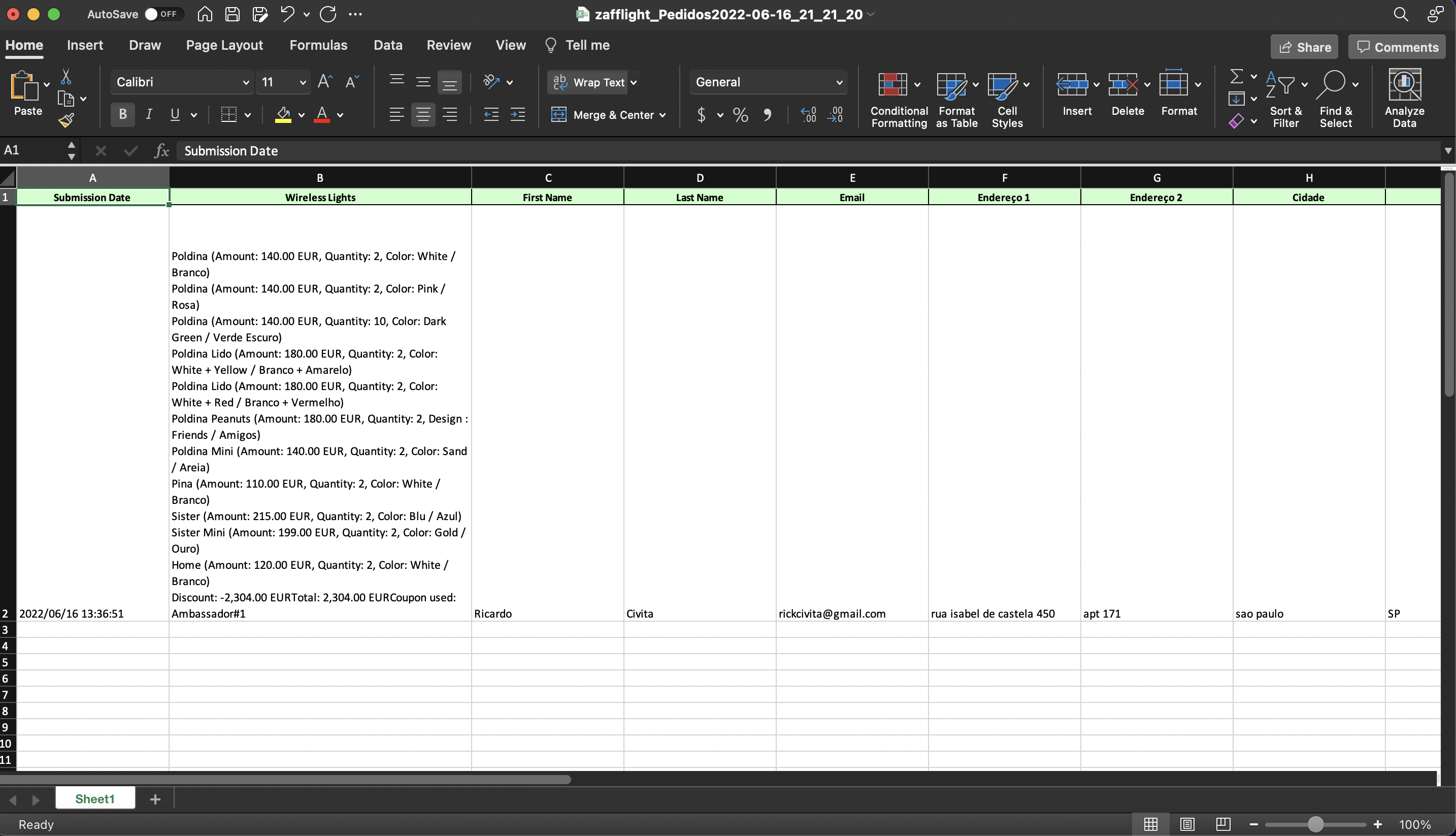 Jotform table: Ability to split columns is multiple product is selected for  product list