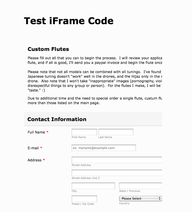 right side cut off (yes, I've tried iframe)