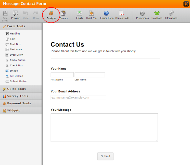 Can you create forms which allow a background to be used or show through when placed in a website? Image 1 Screenshot 50
