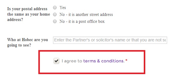 also your terms and conditions widget does not work, it does not display when you preview the form, so you cant see the tick box Image 1 Screenshot 20