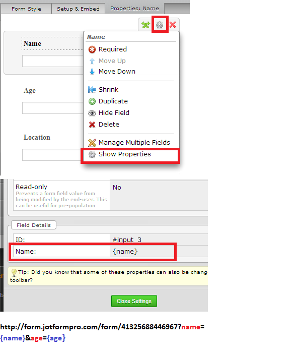 Embed a Form within a Form and pre populate Image 2 Screenshot 51