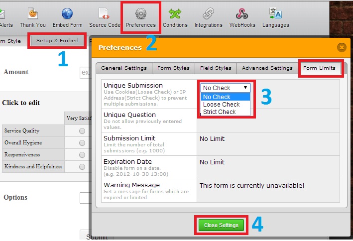 Can you prevent a respondent from submitting twice?? Image 1 Screenshot 20