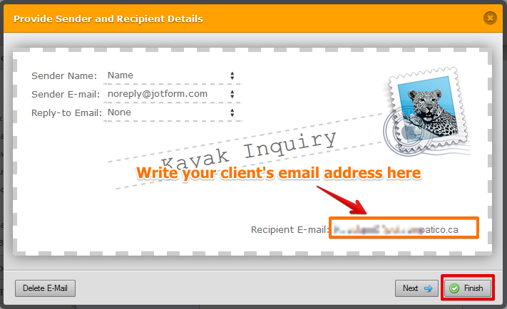 Setting up a new email recipient Image 1 Screenshot 20