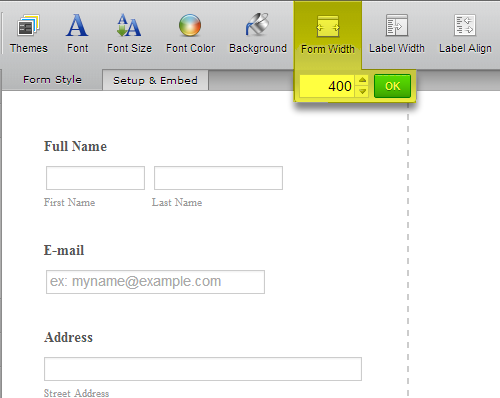 How To Create A Form That Auto Resizes Against A Changing Div Width
