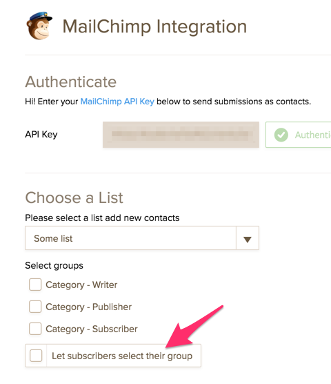 MailChimp: Allow user to choose which MailChimp group they want Image 1 Screenshot 20
