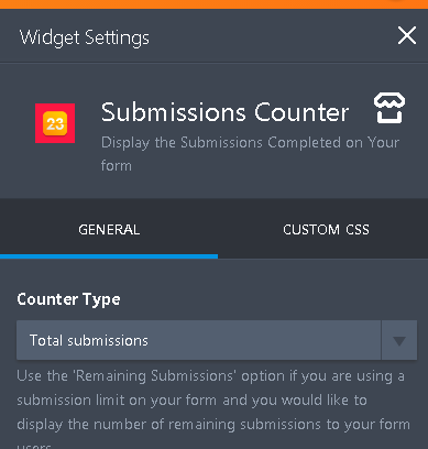 Is there  way to add a counter to the submissions of a form? Image 1 Screenshot 20