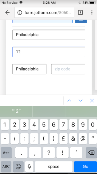 The address field in my JotForm Card is not working on mobile Image 1 Screenshot 40