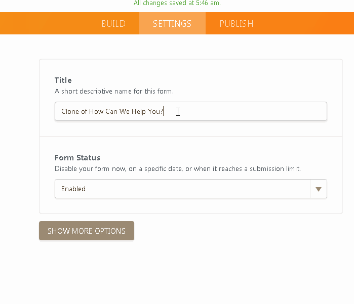 How To Remove The Title Of The Form 