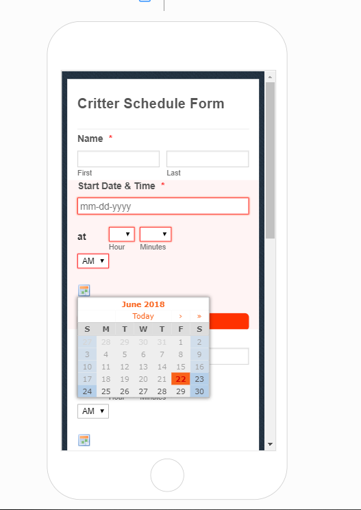 Mobile Responsive: Form date fields are not arranged properly in mobile view Image 2 Screenshot 41