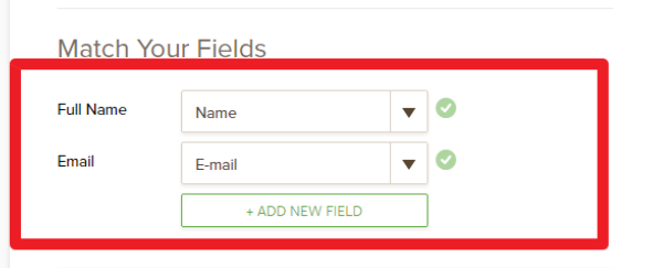 Constant contract match fields wont allow user to add new field Image 1 Screenshot 20