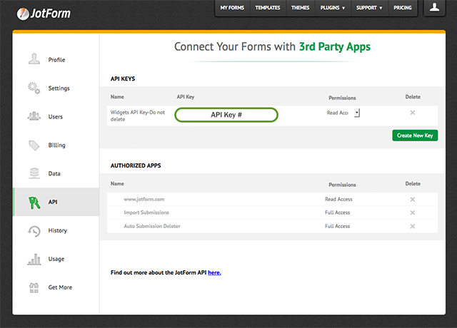 Account API Keys