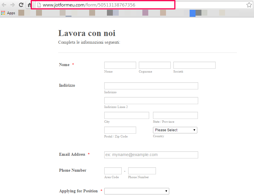 Invalid Form URL: This form is not available for this domain Screenshot 20