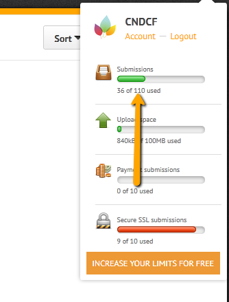 Can I increase my limit of secure SSL submissions? If so, how? Image 1 Screenshot 20