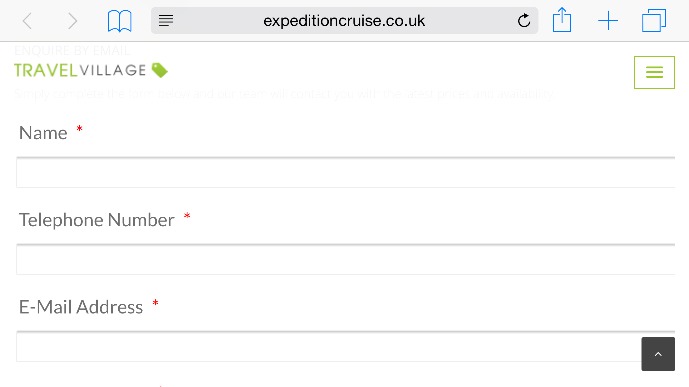 Form fields are cut off on left when viewed using iPad and iPhone in Landscape mode Image 1 Screenshot 20