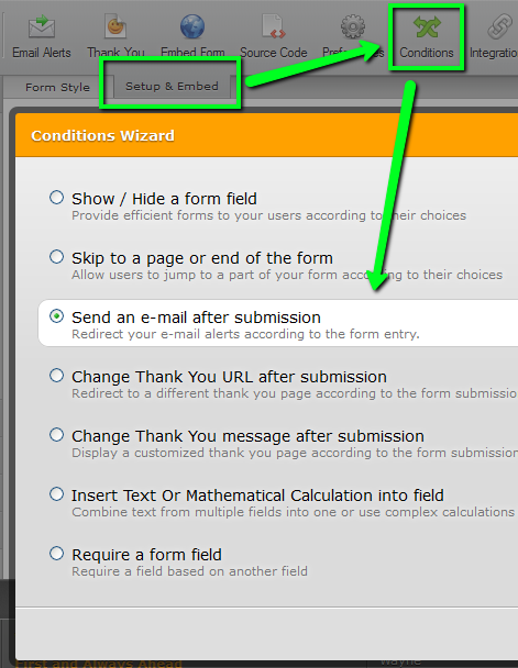 How to have a different message emailed depending on what options are selected on a form Image 1 Screenshot 50