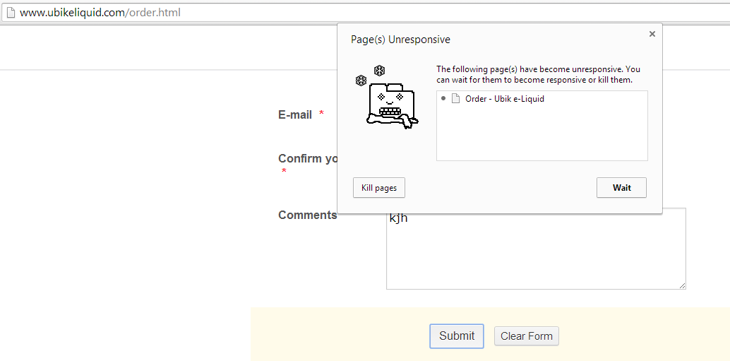 Purchase Order with few product options  Page freezes when submit button is clicked Image 1 Screenshot 20